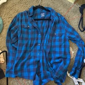 Blue Plaid Men's Flannel
